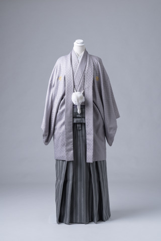 ライトグレー✕市松模様