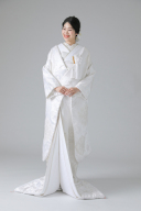 銀糸・雪輪総柄・有職文様/オフホワイト(WU03006)