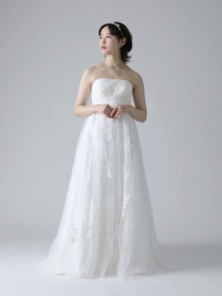 シルバースパンレース刺繍散りばめ(11819)