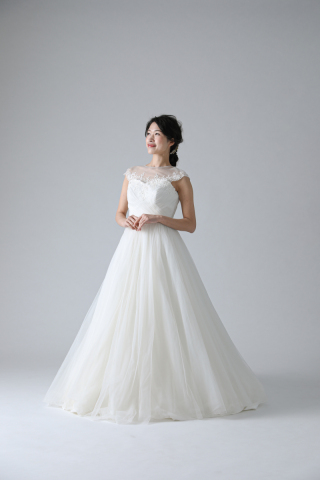 シースルーフレンチ袖刺繍(11817)