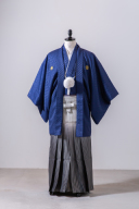 ネイビー紋付・グラデーション袴