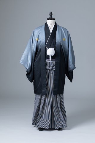 グレーグラデーション紋付・仙台平