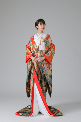 熨斗目・朱赤ブラックグラデーション（IU11007）