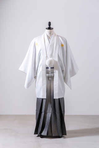 白色紋付・グラデーション袴