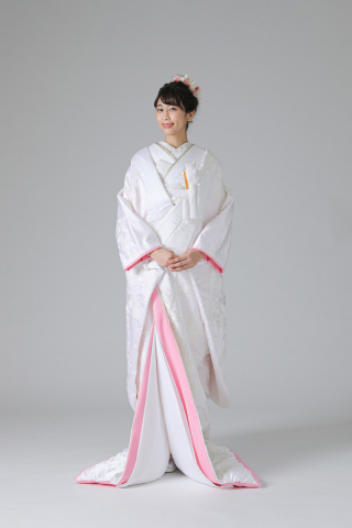 鳳凰・桜・牡丹・鶴・ホワイト比翼ピンク(WU03503)