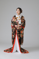 宝尽くし・向鶴・工霞文様・黒(IU00484)