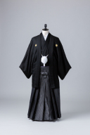 正絹黒紋付き・市松模様袴