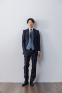 ストライプベスト水色