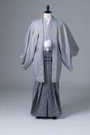 ライトグレー紋付・仙台平