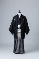 正絹黒紋付き・グラデーション袴