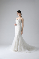 ダブルレース裾チュールマーメイド(WD00096)