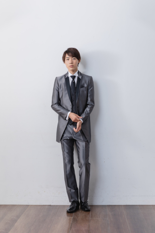 ダブルベストドット柄襟黒サテン