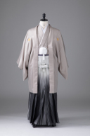 市松ベージュ紋付・グラデーション袴