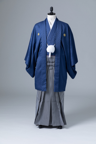 ネイビー紋付・仙台平