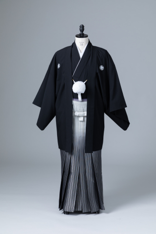 黒紋付・グラデーション袴