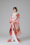 鶴・牡丹・ピンク　(IU04037)