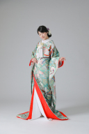 鳳凰・四季花・グリーン(IU04023)