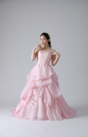 スパンコード刺繍サイド編み上げタッキング(ED60028)