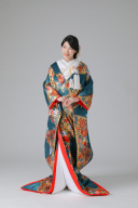 小鳥・花車・糸巻・グリーン(IU04018)