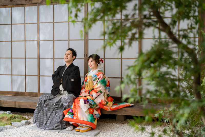 縁側で仲良く2ショット♪