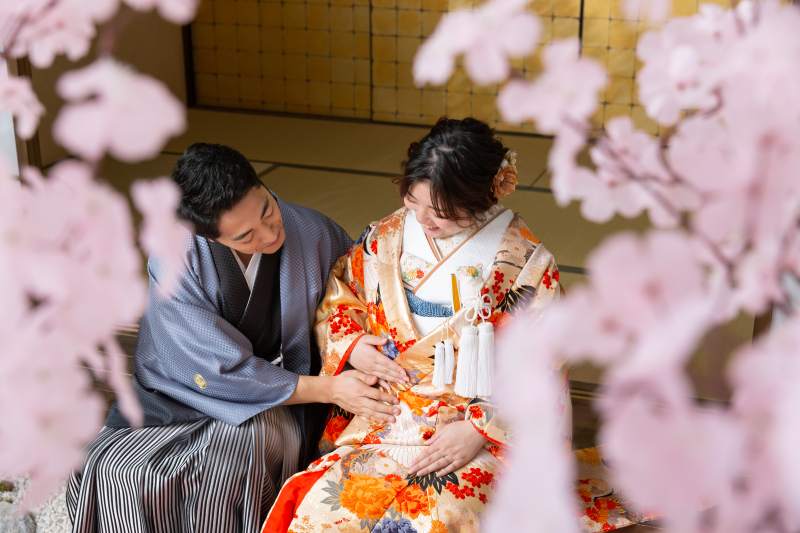 おなかの中のお子様と3人でお花見