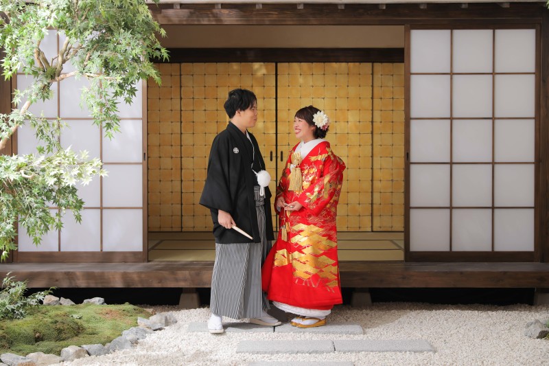 屋内庭園スタジオで!