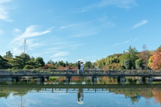 和装で秋を楽しむロケーション