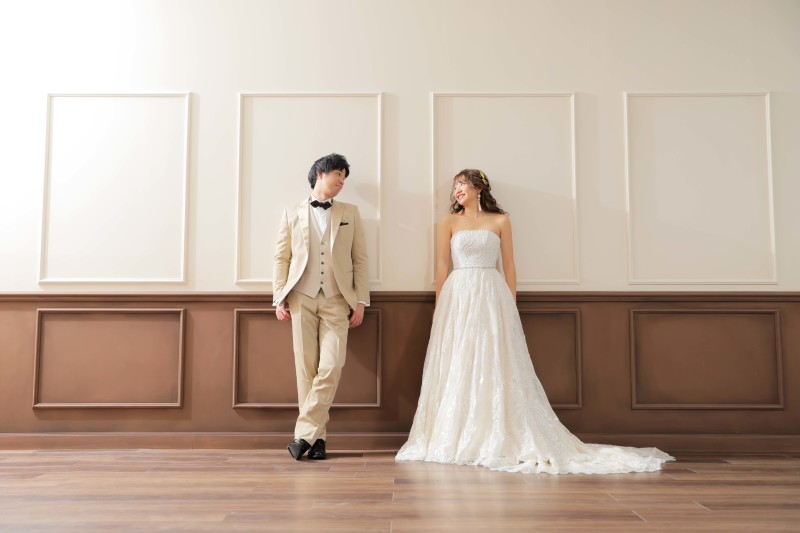 可愛い壁をバックに!!