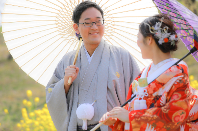 ご新婦様越しに