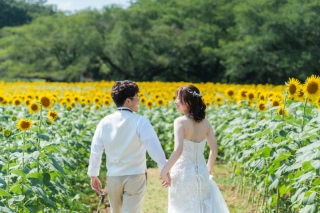 夏感じるロケーション&屋内庭園撮影