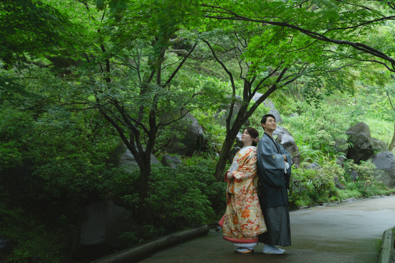 緑豊かなところで