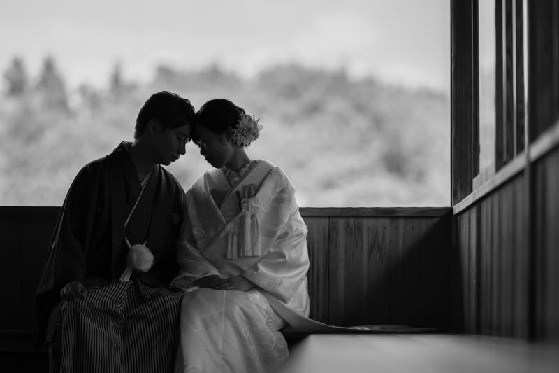 モノクロでしっとりと