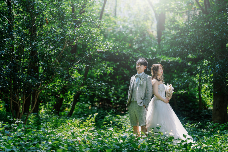 新緑が綺麗な公園