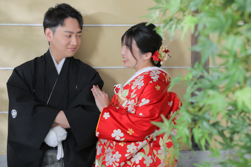 お庭撮影スタート。