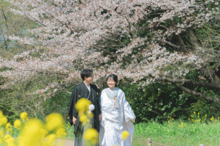 和装も洋装も昭和記念公園で