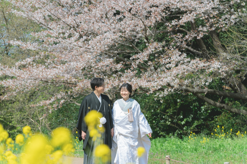 和装も洋装も昭和記念公園で