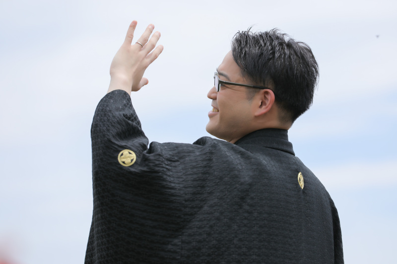 ご新郎様のソロショット。