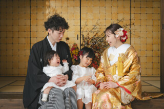 スタジオで家族撮影！