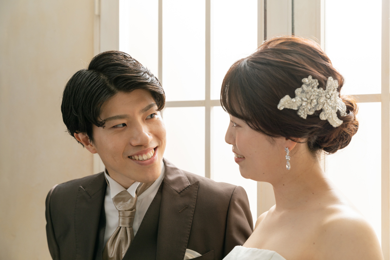 ご新郎様の優しい表情