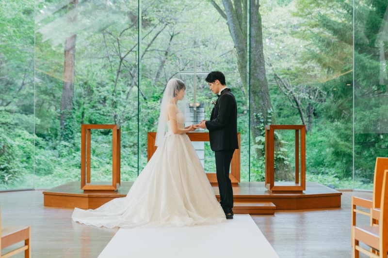 婚約指輪の交換