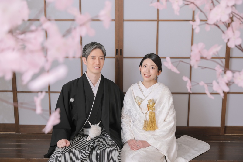 桜と縁側