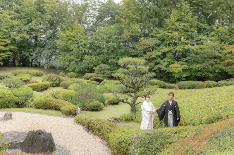 緑豊かな庭園で叶えた和装ロケ
