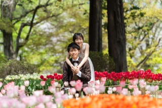 洋装ロケーション＋和装屋内庭園スタジオ