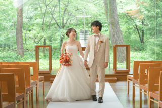 チャペルで撮影