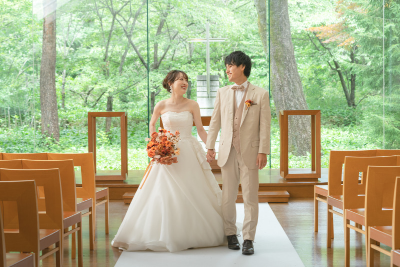 チャペルで撮影