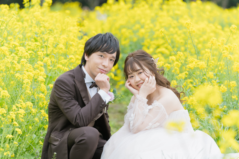 菜の花と一緒に