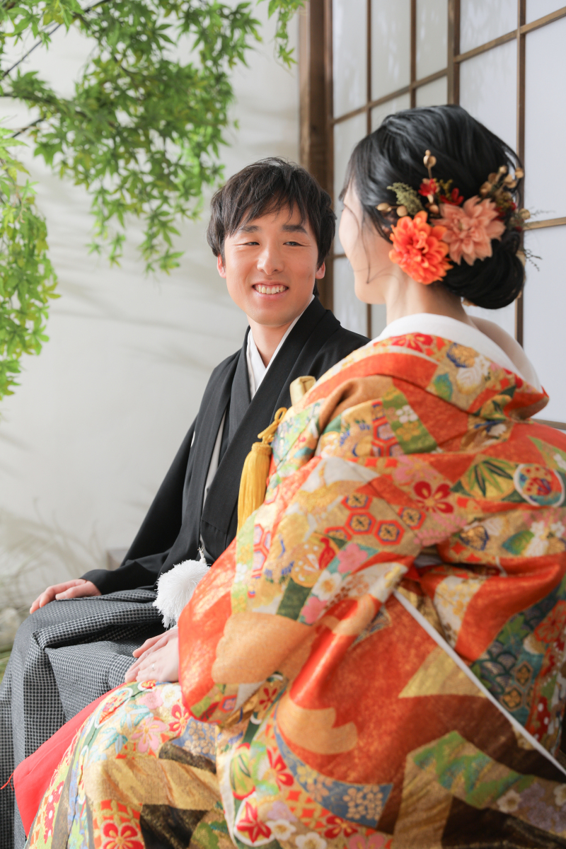 縁側でおしゃべり