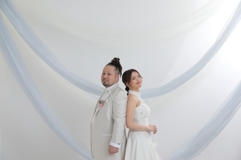 チュールカーテンで