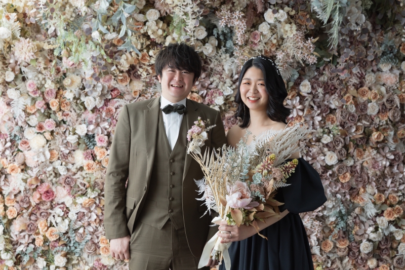 ブーケと記念写真