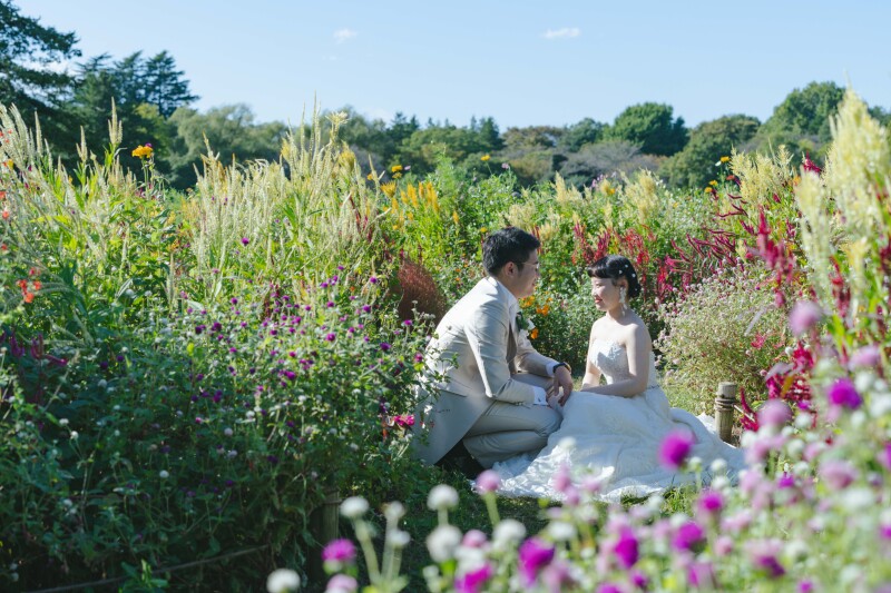 お花に埋もれて